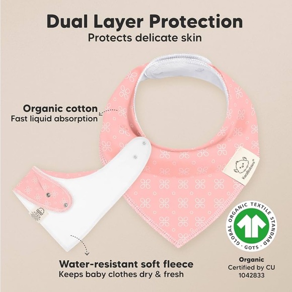 Bandana Organic Bibs 8 Pack 100% Cotton Extra Soft for Newborn Infant 0-36 Month - Picture 8 of 8